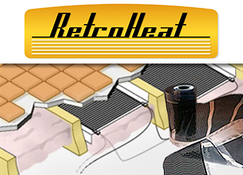 RetroHeat floor heating system for heating existing floors