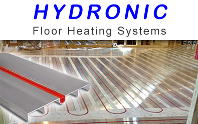 Hydronic floor heating systems for warming carpet floors