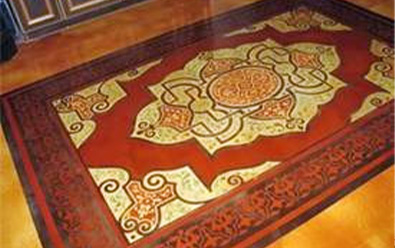 Heated decorative concrete floor