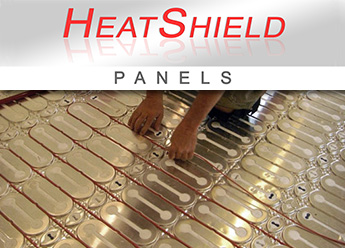 HeatShield floor heating insulation panels with ComfortTile floor heating cable