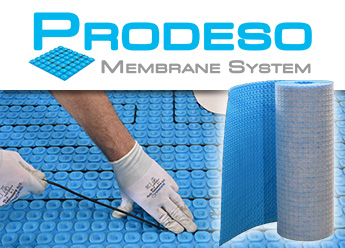 Prodeso underlayment system for heating livingroom floors
