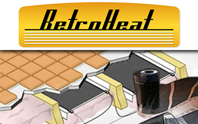RetroHeat floor heating for warming vinyl tile and existing floors
