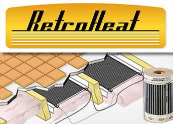RetroHeat floor heating element installed between floor joists