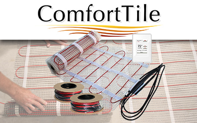 ComfortTile floor heating systems for warming marble, stone and tile floors