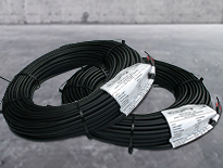 Floor heating cable for heating concrete slabs.