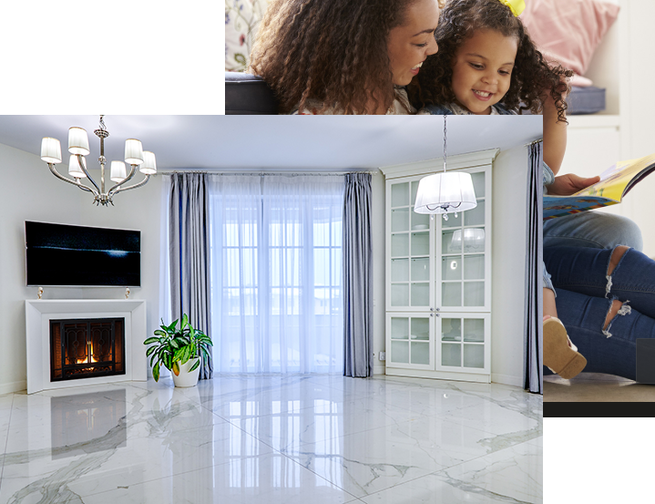 Radiant heated floors and family