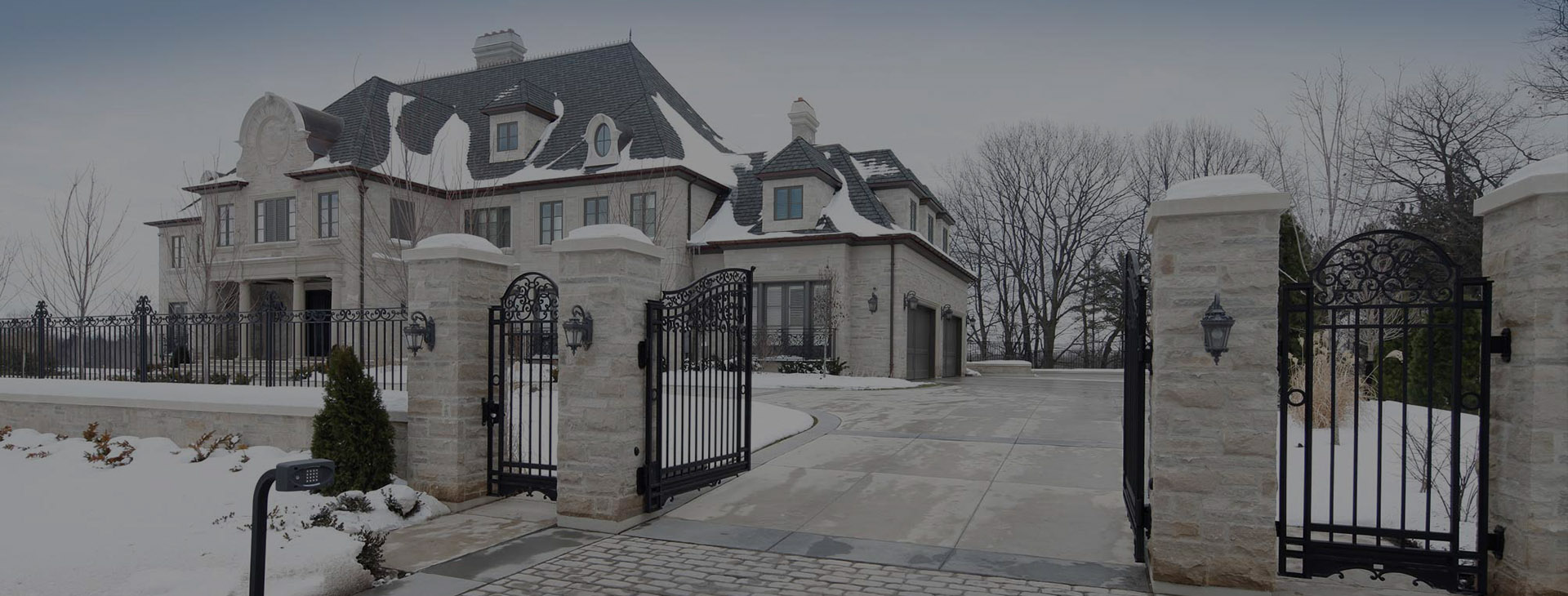 Luxury home with radiant heated driveway