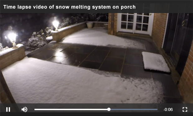 Radiant heat snow melting video