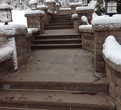 Heated paver steps and walkway