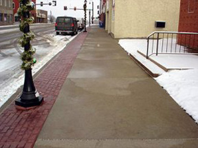 Heated city sidewalks