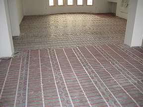 Installing a radiant heated floor