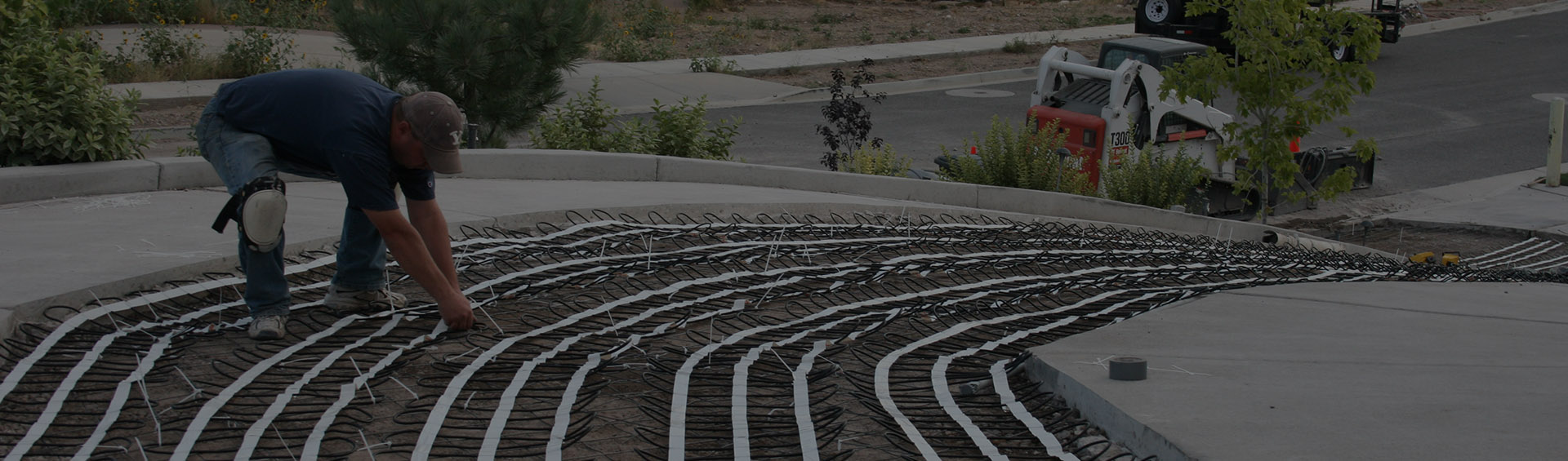 Snow melting system installation banner