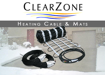 Snow melting system for heating pavers