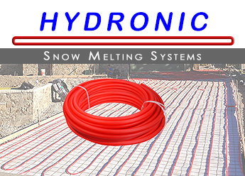 Hydronic snow melting system and logo