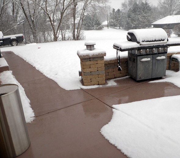 Heated patio and sidewalks