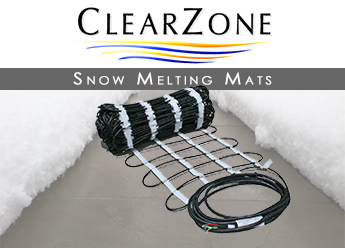Snow melting mats for heating parking areas and ramps