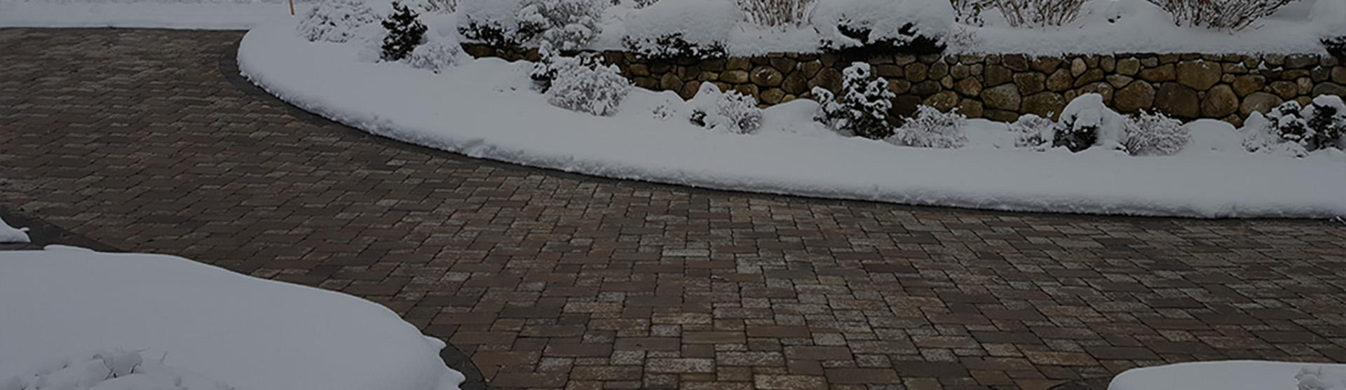 Heated driveway with pavers banner