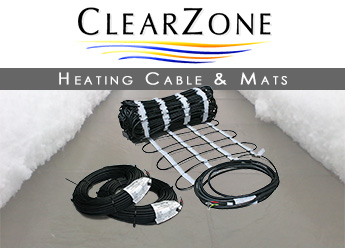 Snow melting system for heating walkways and sidewalks