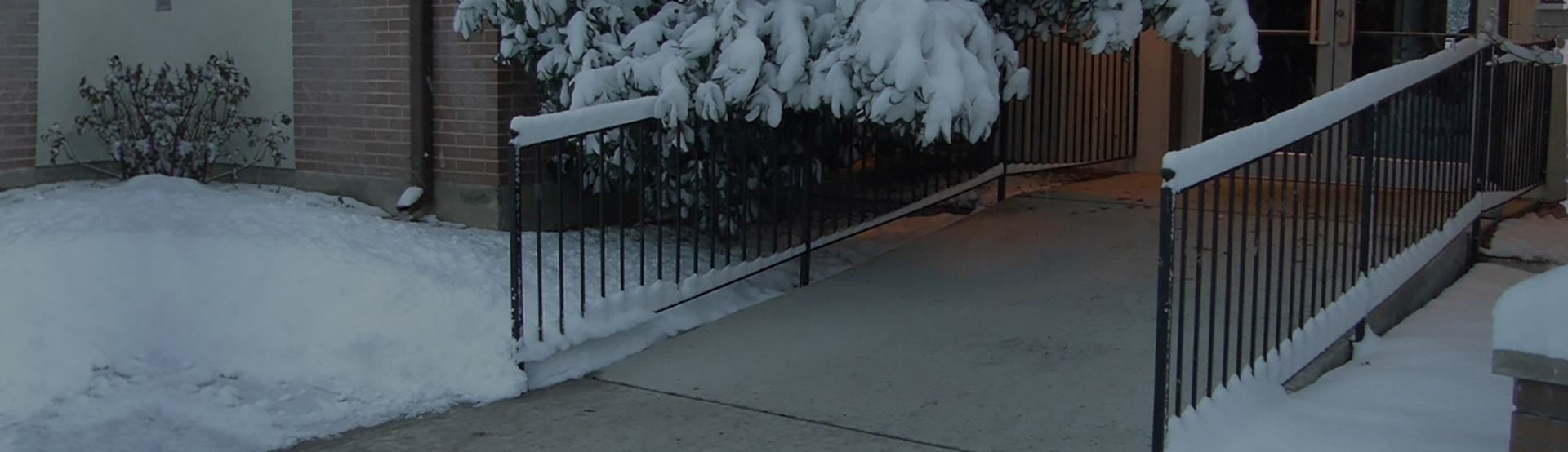 A heated ramp. Snow melting systems for ramps banner.