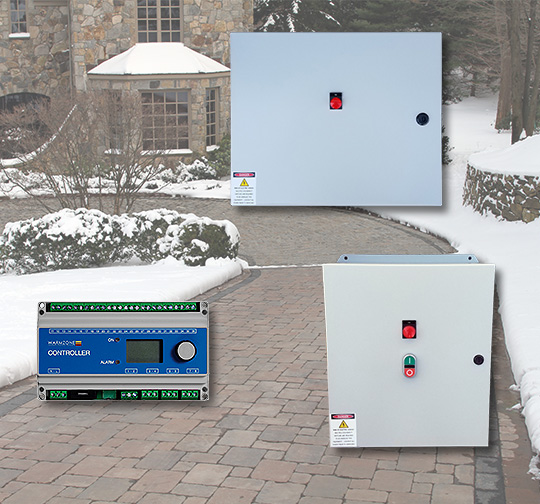 Snow melting system heating mats