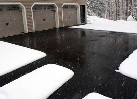 Radiant heated driveway options