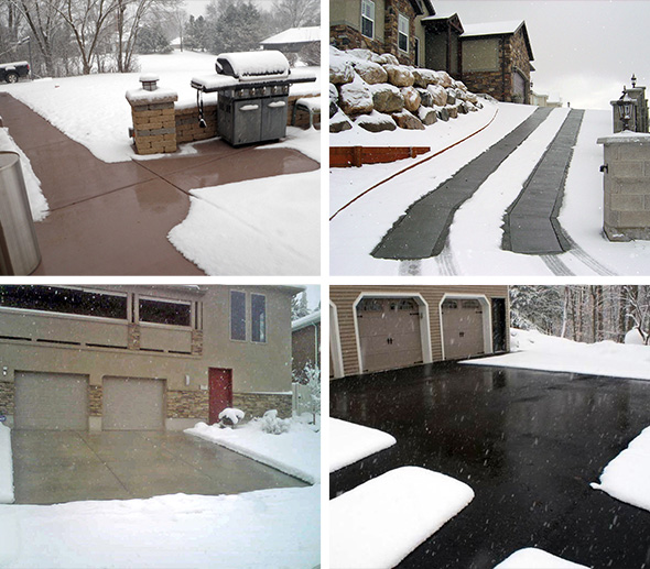 Snow melting installation options