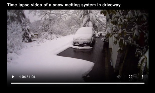 Radiant heat snow melting video