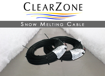 Snow melting cable for heating parking areas and ramps