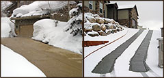 Concrete heated driveways.