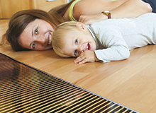 FilmHeat floor heating insulation panels.