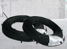 In-Slab radiant floor heating cable.