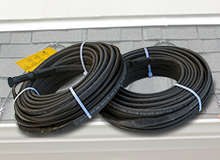Gutter heat trace roof heating cable.